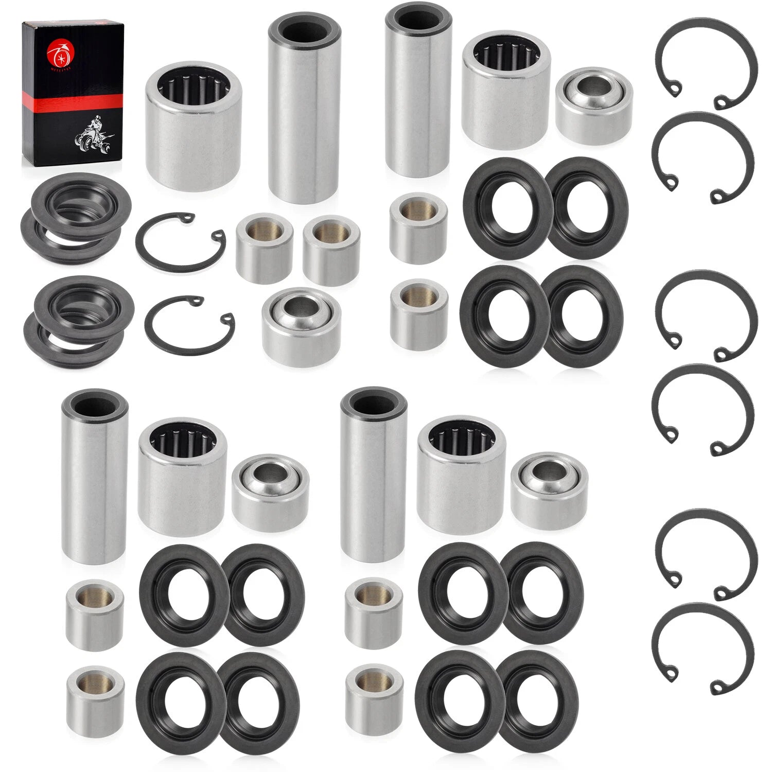 4X Front Upper Arm Bearing Bushing Seal Kit for Kawasaki KFX450R (2008–2014)