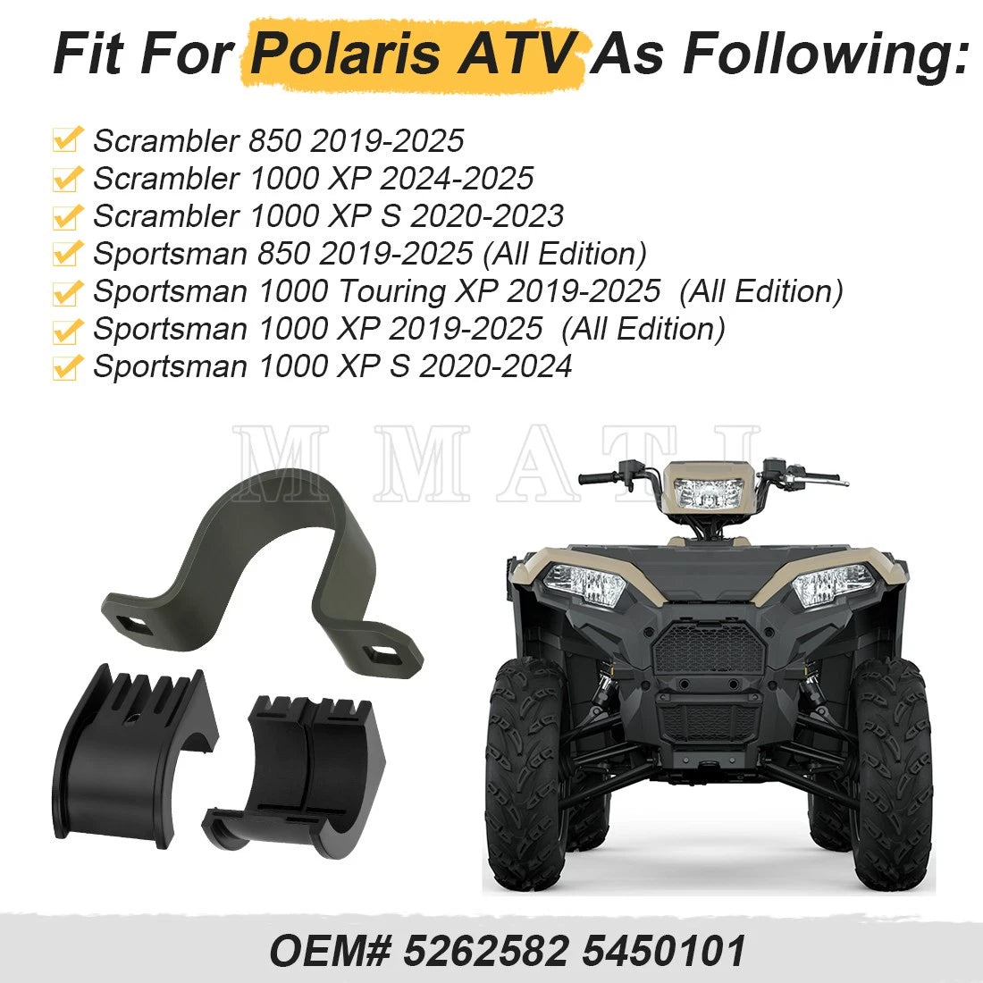 Steering Post Strap Bracket for Polaris Sportsman/Scrambler 1000 850 XP (2009–2025)