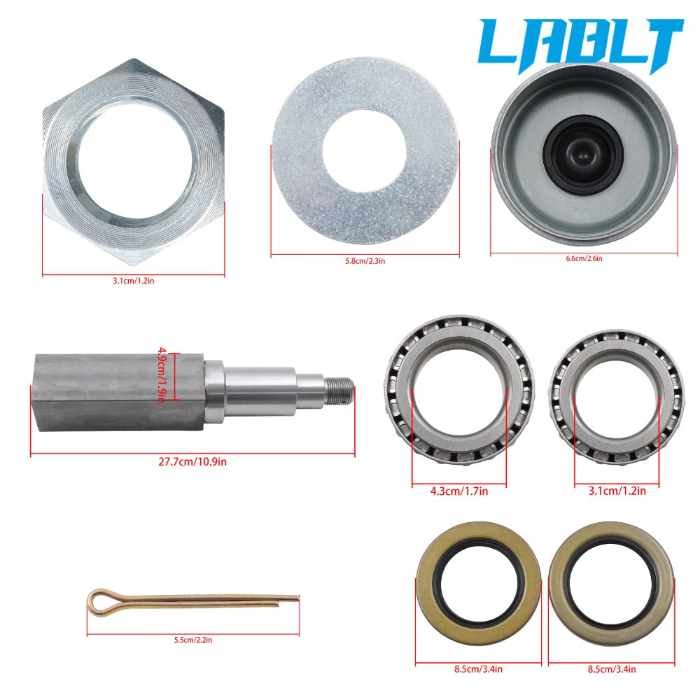 8 on 6.5" Trailer Idler Hub Assembly for 7000 lbs Square #42 Spindle