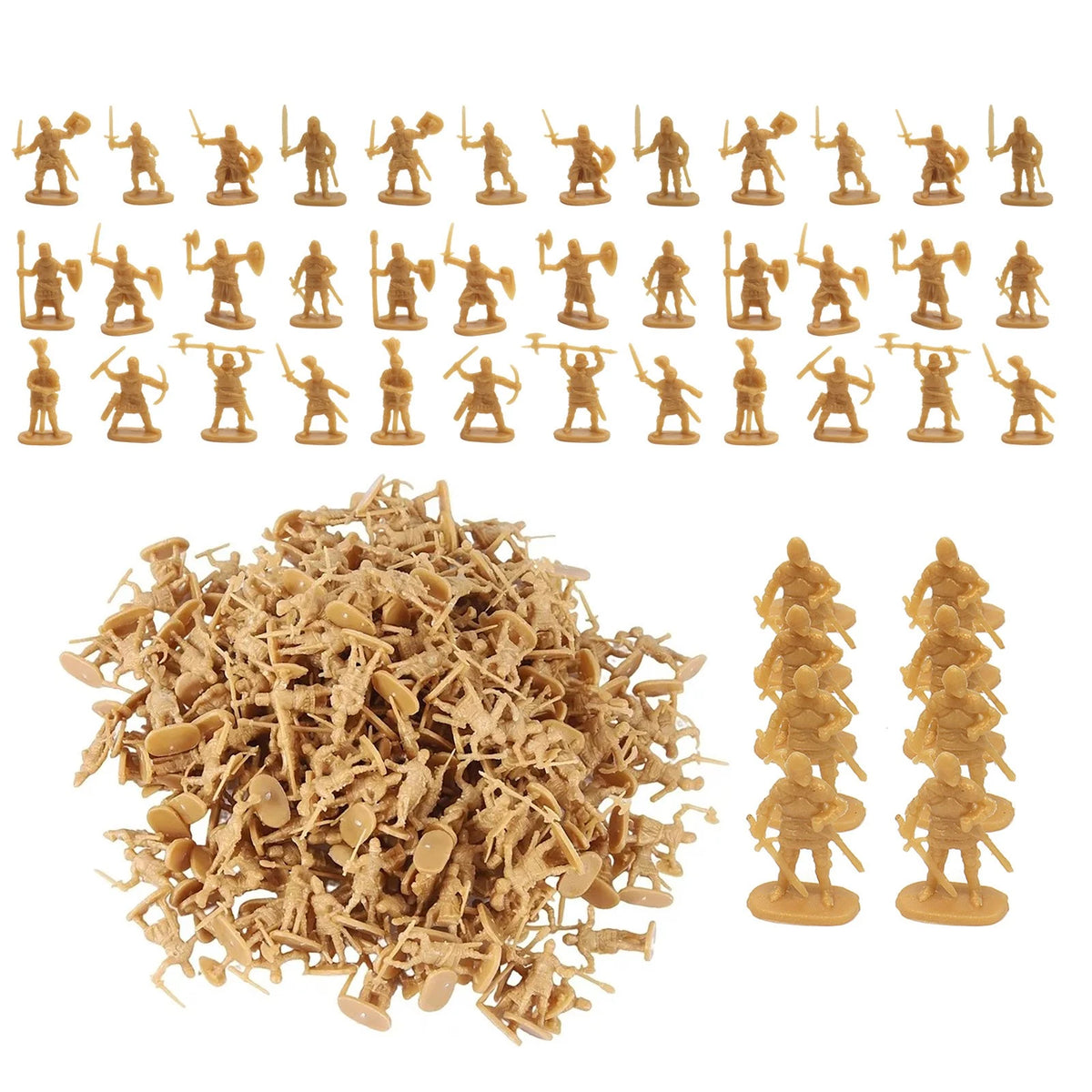 Medieval Army Soldier Toy Set for Ages 3+ - Drop-Resistant Plastic
