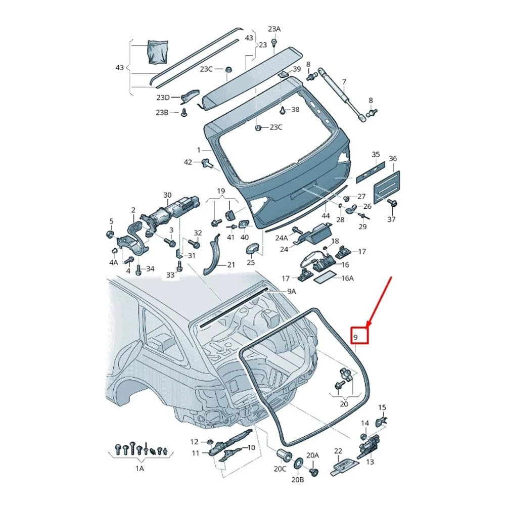 Rear Trunk Seal for