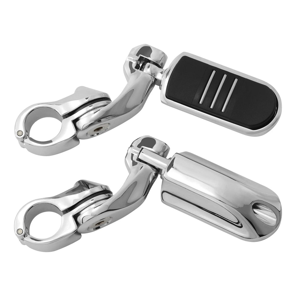1 1/4" Short Angled Highway Engine Guard Footpegs for Harley