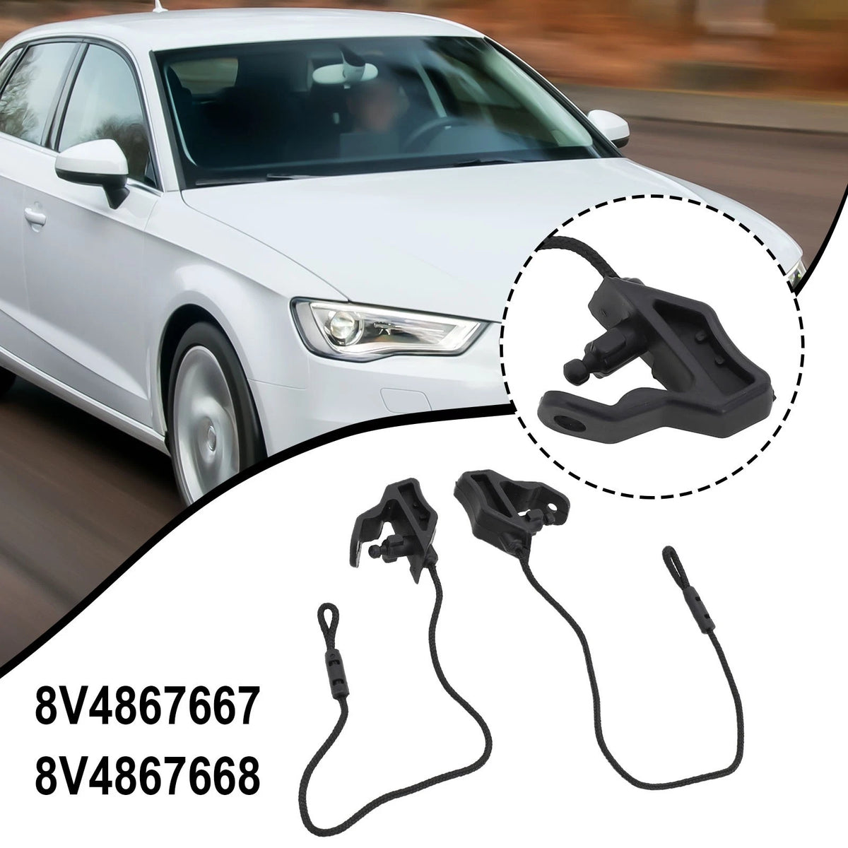 Parcel Shelf String for Audi A3 Sportback S3 (2013–2016)