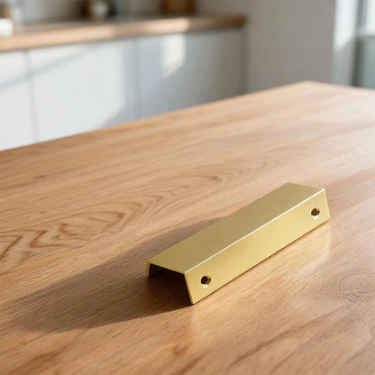 Edge Mount Golden Handle Pull for Cabinet Doors and Drawers
