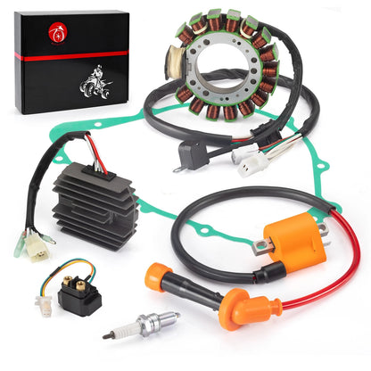 Stator, Ignition Coil, Rectifier, Relay, Gasket for Yamaha Grizzly 600 (1998)