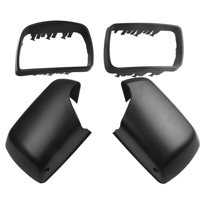 Set of 2 Wing Door Mirror Cover Caps + Trim Rings for E53 (2000–2006)