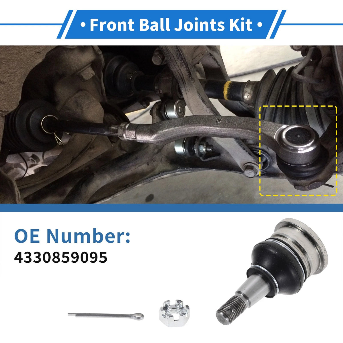 2X Front Lower Ball Joints for Toyota Yaris (1999–2005) No. 4330859095