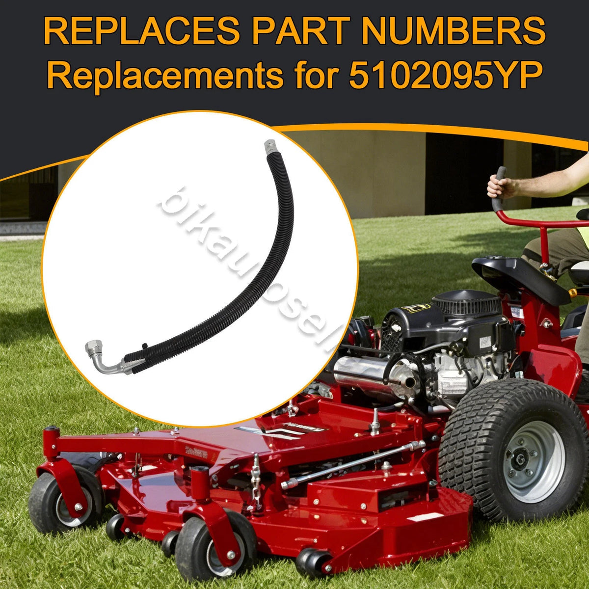 Replacement Hydraulic Hose Assembly for Ferris 23370, 5023370, 5102095