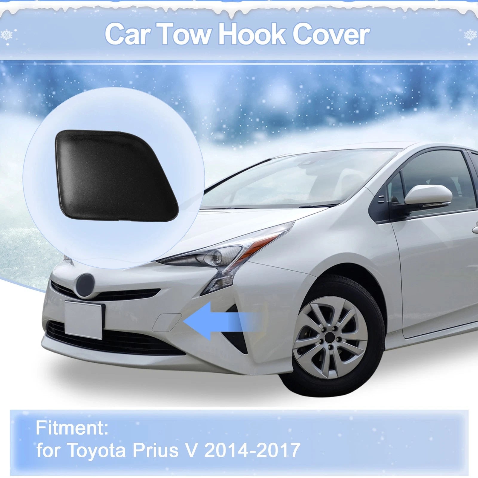 Tow Hook Cover Cap Left Front for Toyota Yaris LE (2017–2019)