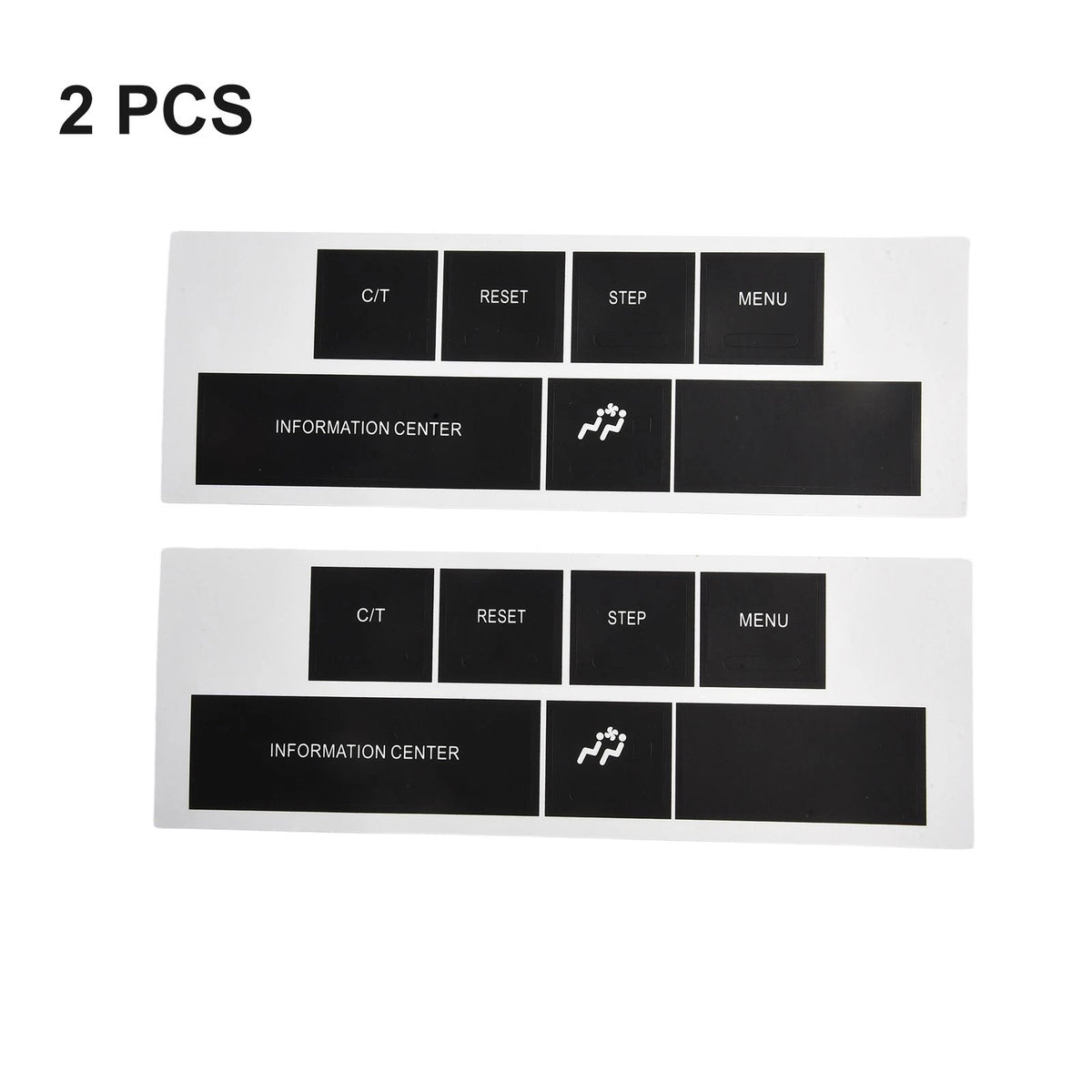 Control Panel Repair Sticker Set for Chrysler Jeep (2PCS) Black Vinyl