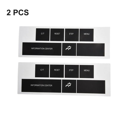 Control Panel Repair Sticker Set for Chrysler Jeep (2PCS) Black Vinyl