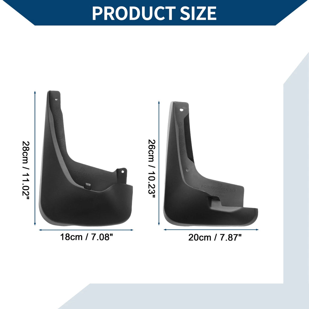 Mud Flaps Splash Guards 1 Set for Toyota Corolla LE (2003–2006)