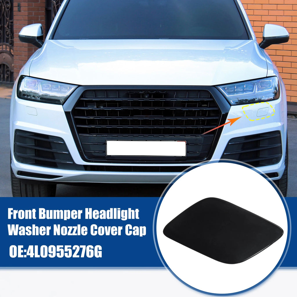 Front Left Headlight Washer Nozzle Cover for Audi Q7 (2007–2015) Black