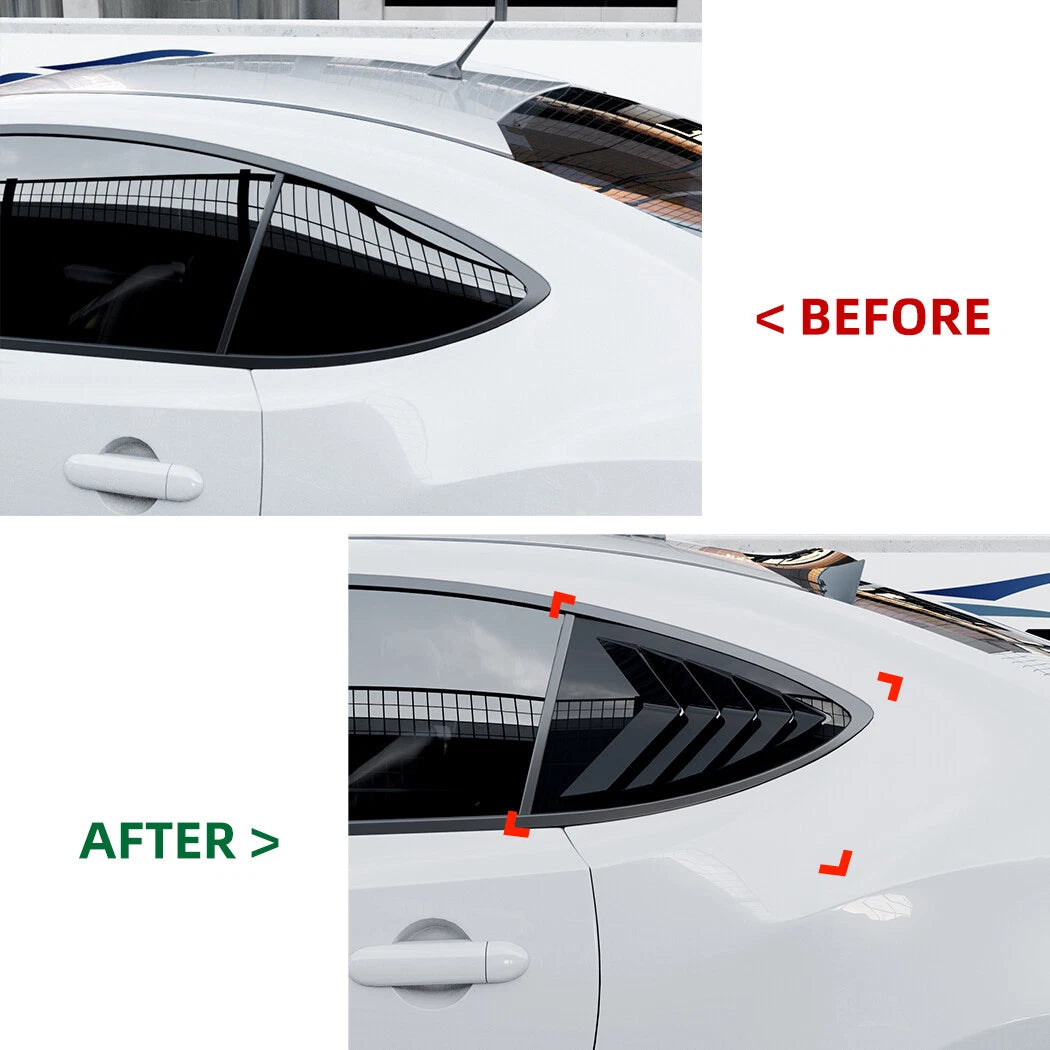 Window Side Scoop Louver Cover Trim for Toyota GT86 Subaru BRZ Scion FRS (2013–2020)