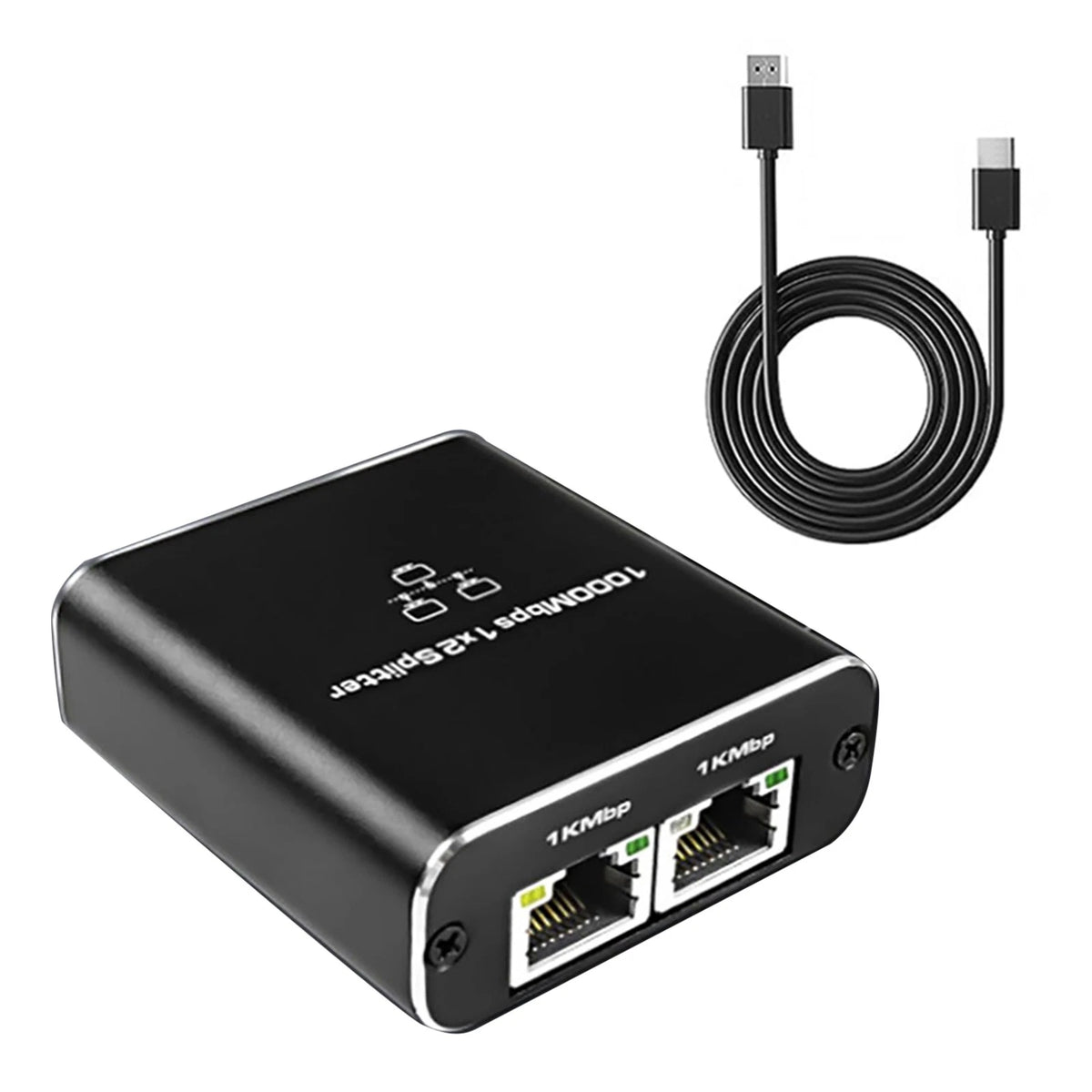 1 PC RJ45 Ethernet Network Splitter for (1000Mbps)
