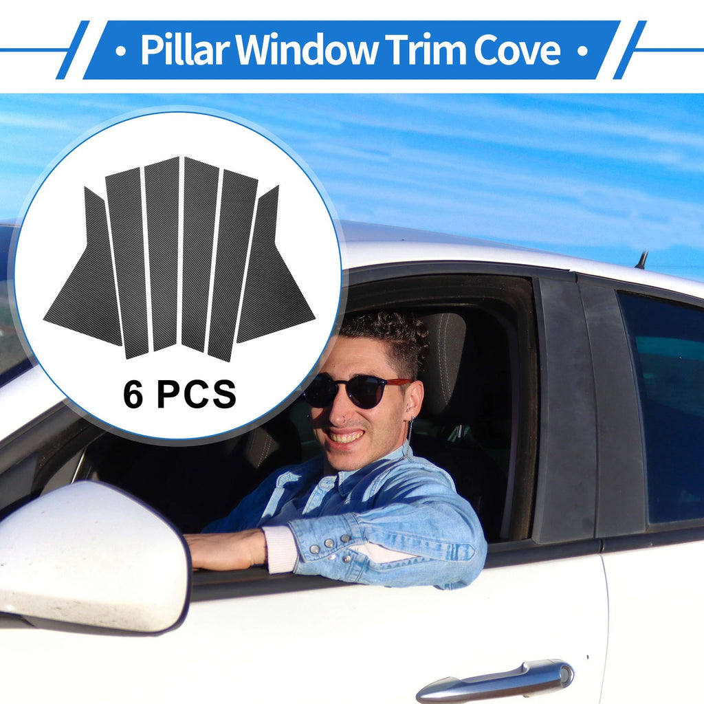 6 Pcs Door Pillar Window Trim Replacement for Hyundai Genesis (2015–2019)