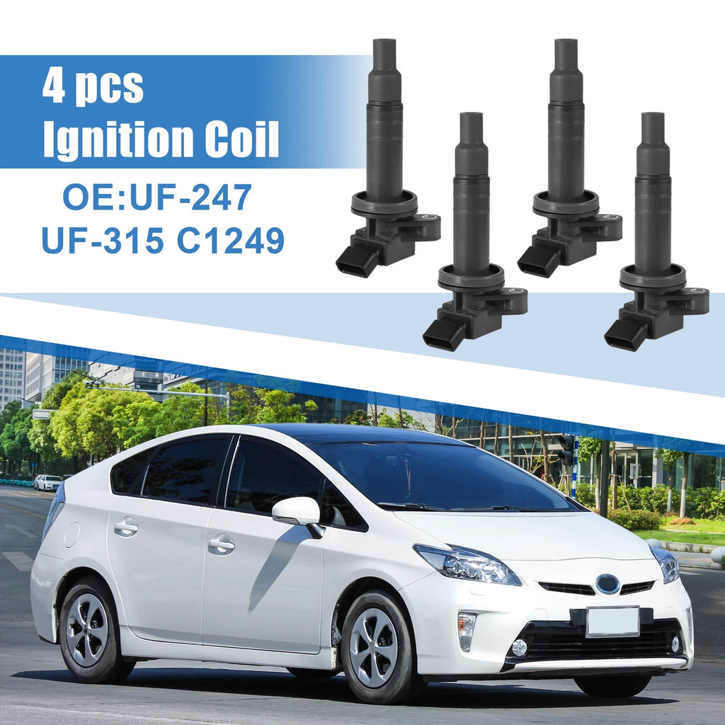 4pcs Ignition Coil Replacement for Toyota Corolla 1.8L (2000–2008)