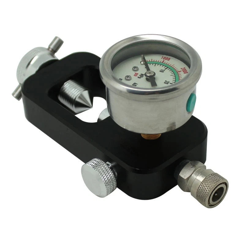 DIN Compatible Air Inflator Adapter with 6000 psi Pressure Gauge