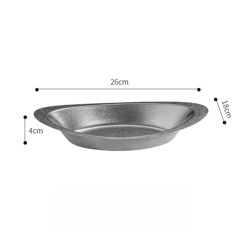 Stainless Steel Dish for Boat Style Serving (26x18x4cm)