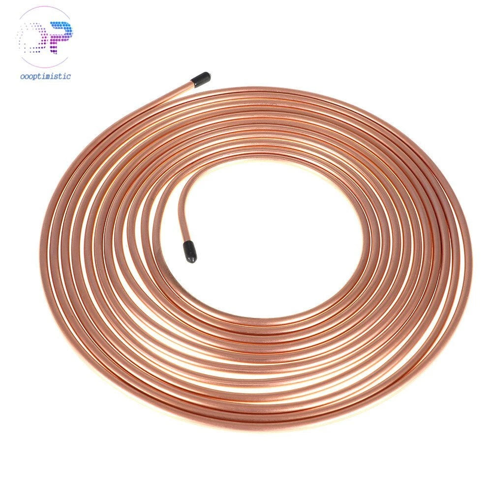 Brake Line Kit 25 FT 1/4" Copper Coated Tubing for US Vehicles