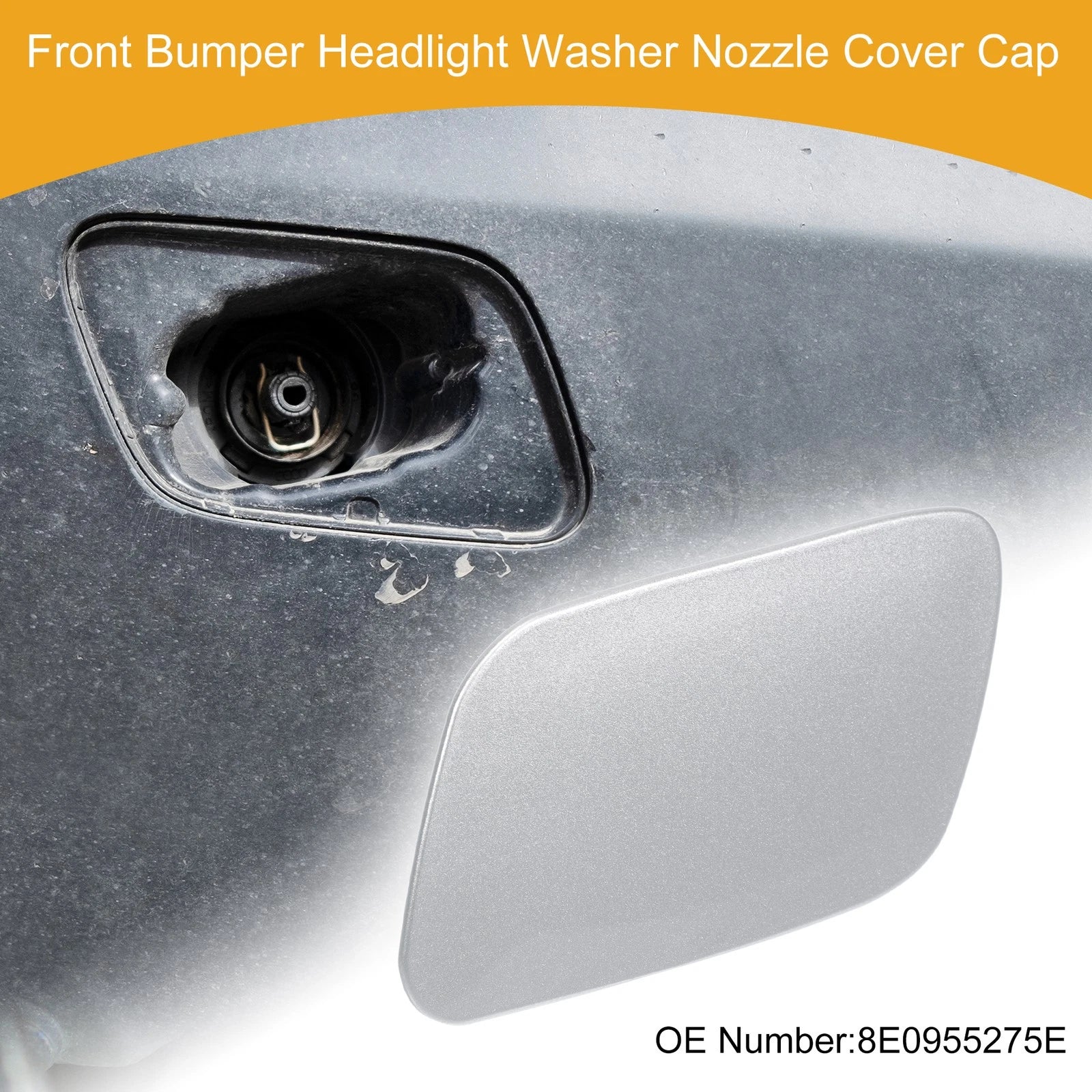 Front Left Washer Nozzle Cover Cap Replacement for Audi A4 (2005–2008)