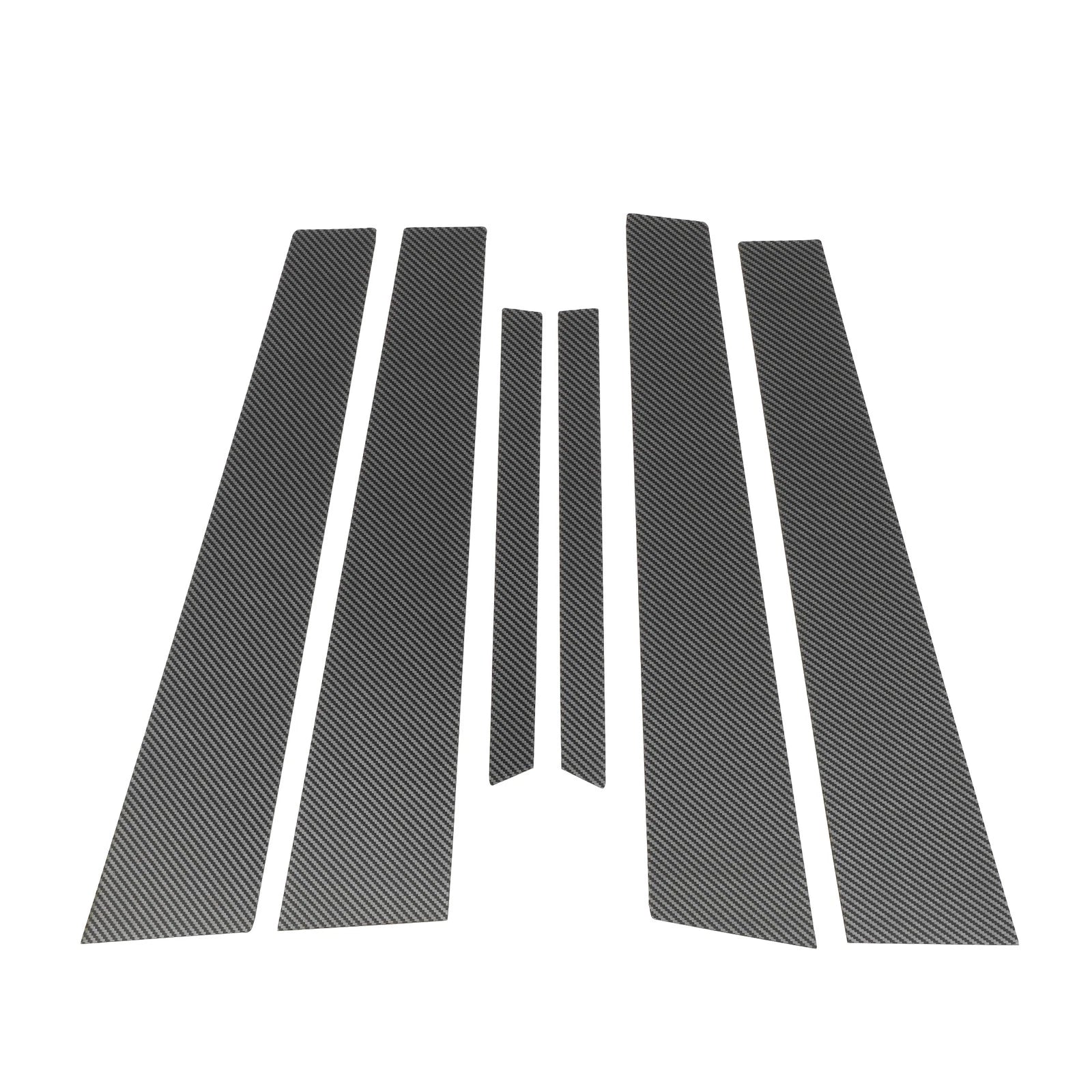 6 Pcs Door Pillar Window Trim for Mercedes S-Class Carbon Fiber Pattern (2014–2020)