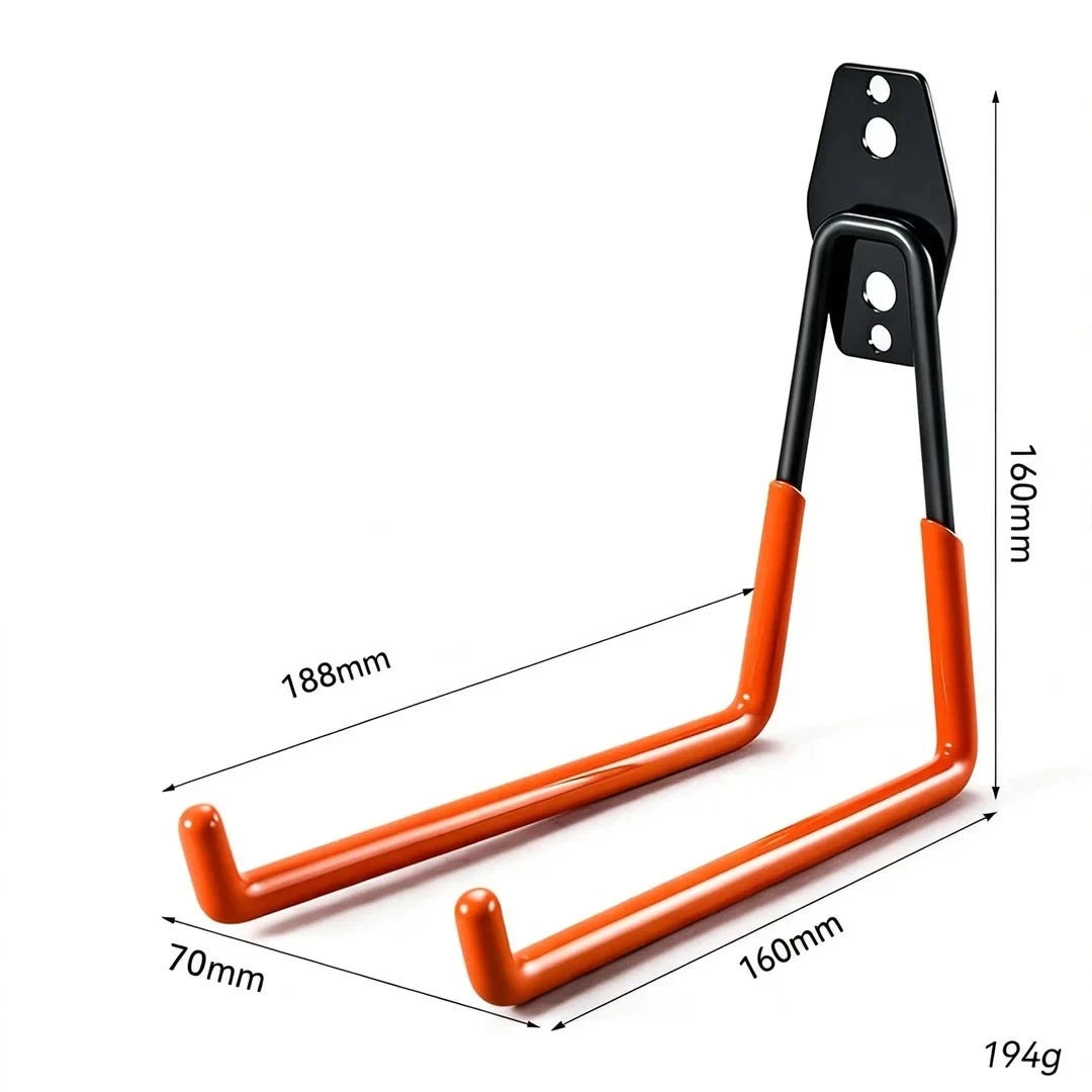 Garage Hooks for Bike Storage - Metal Vertical Hanger