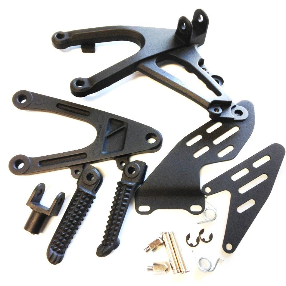 Foot Pegs w/Brackets for Yamaha YZF R1 (2007–2008) Black