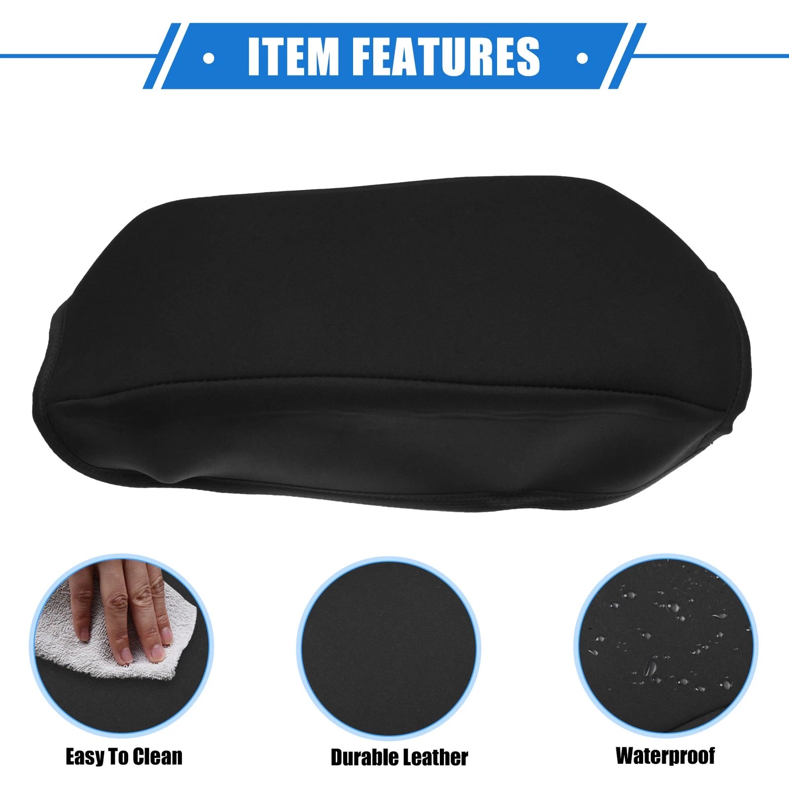 Armrest Protector Cover Pad for Jeep Compass (2010–2022) Neoprene Black