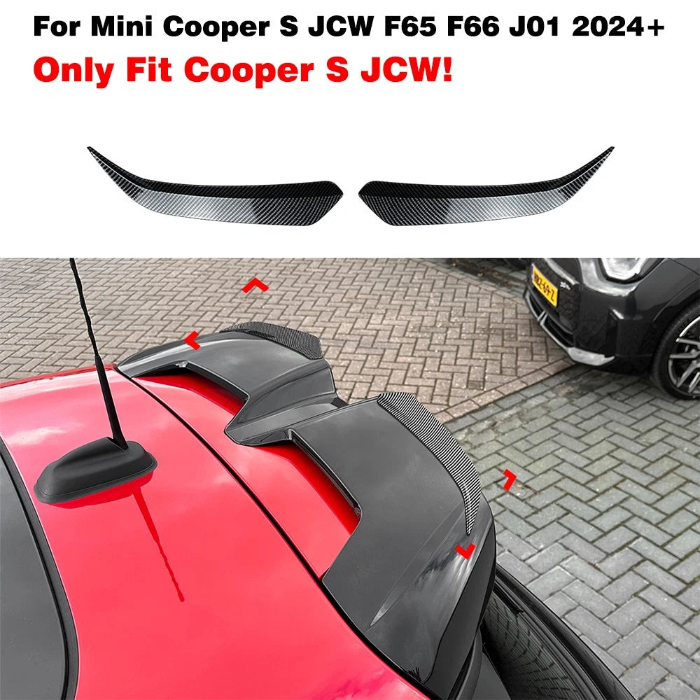 Carbon Look Rear Roof Spoiler Wing Trim for Mini Cooper S JCW F65 F66 (2024+)