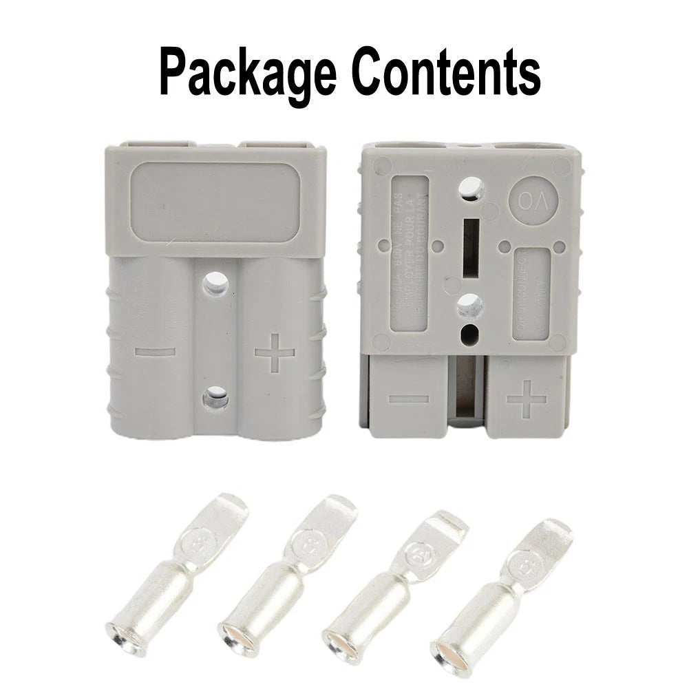 Forklift Battery Connector Socket 48x37mmx16mm Copper Silver