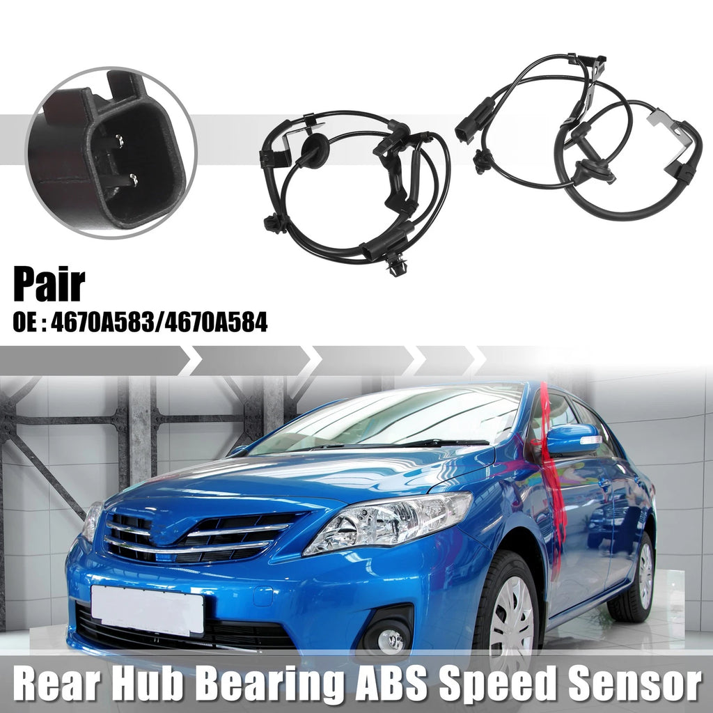 ABS Sensor Rear Left Right Replacement Pair for Mitsubishi Lancer (2009–2015)