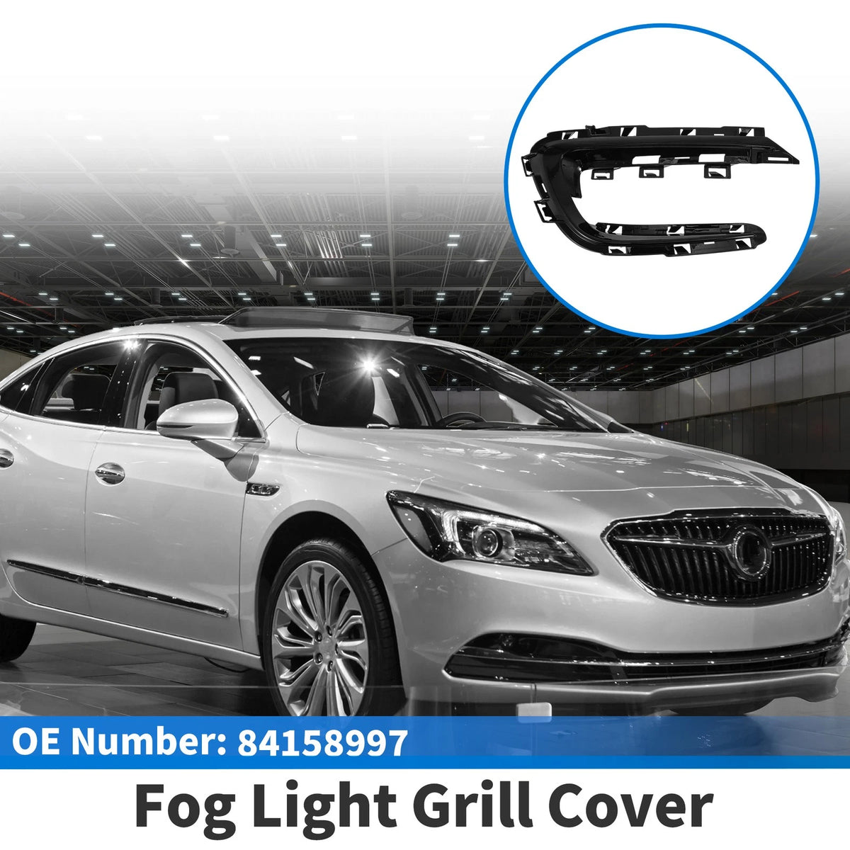 1 Pc Fog Light Grill for Buick Lacrosse (2019) No. 84158997 Black