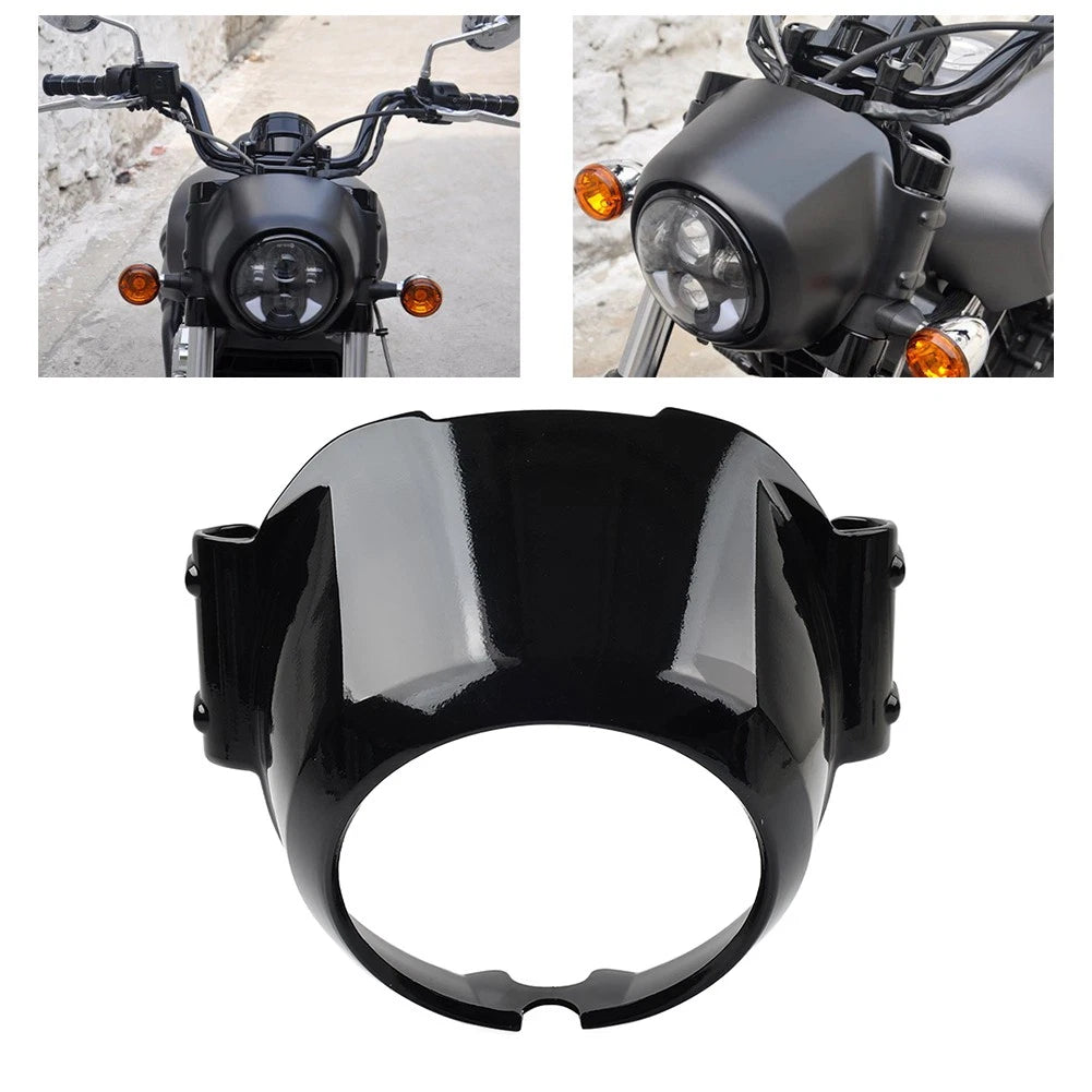 Windshield Headlight Bezel Upper Fairing for Indian Scout (2015–2023) Glossy Black