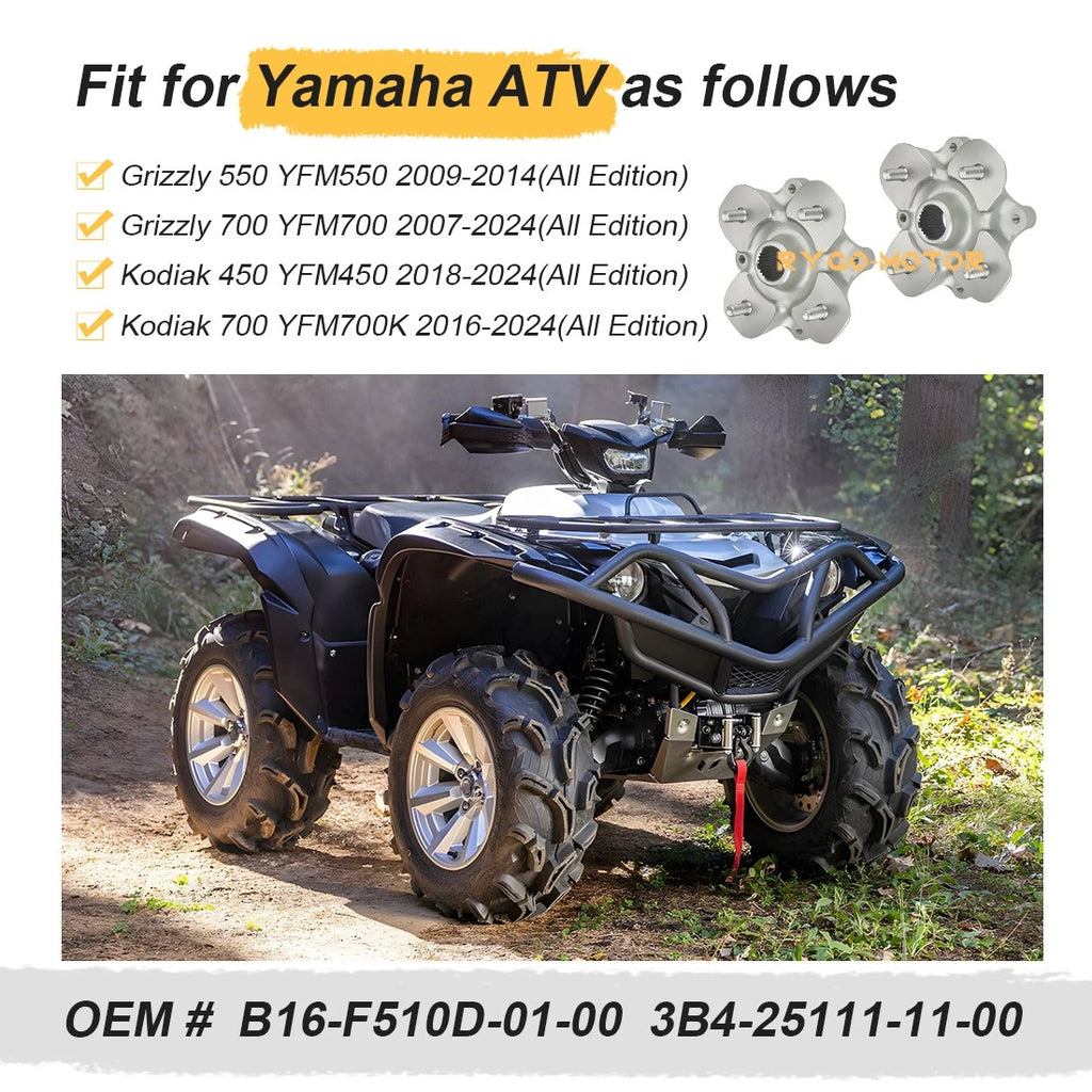 Front & Rear Wheel Hub for Yamaha Kodiak 450 700 Grizzly 550 700 (2003–2023) B16-F510D-01-00