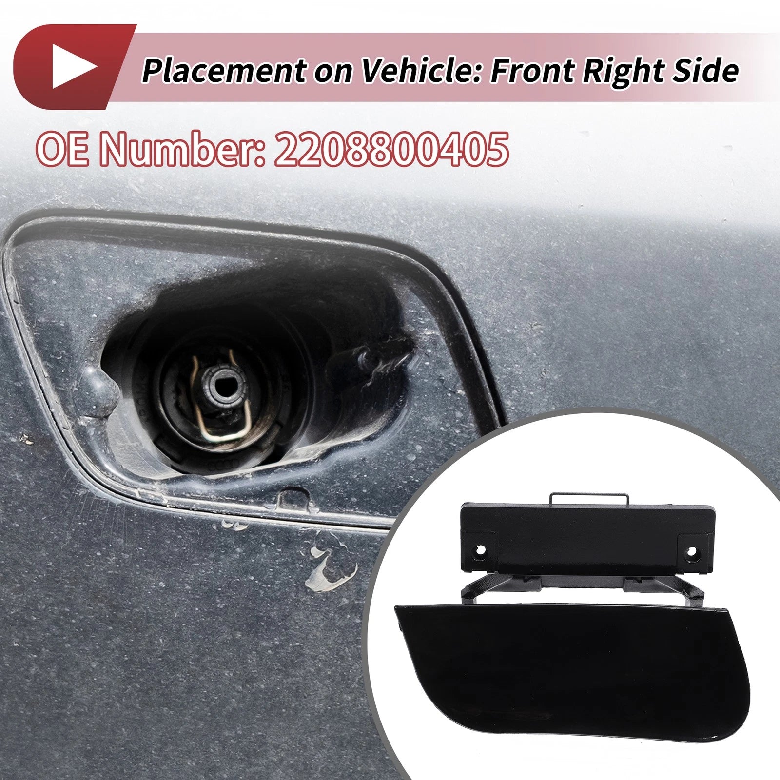 Front Right Headlight Washer Nozzle Cover Cap for Mercedes-Benz S500 (2006–2013)