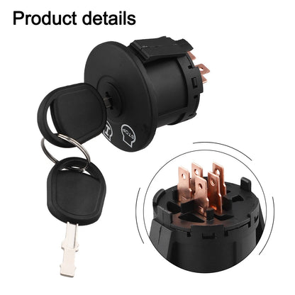 Ignition Switch and Key Assembly for Lawn Mower (Various Brands)