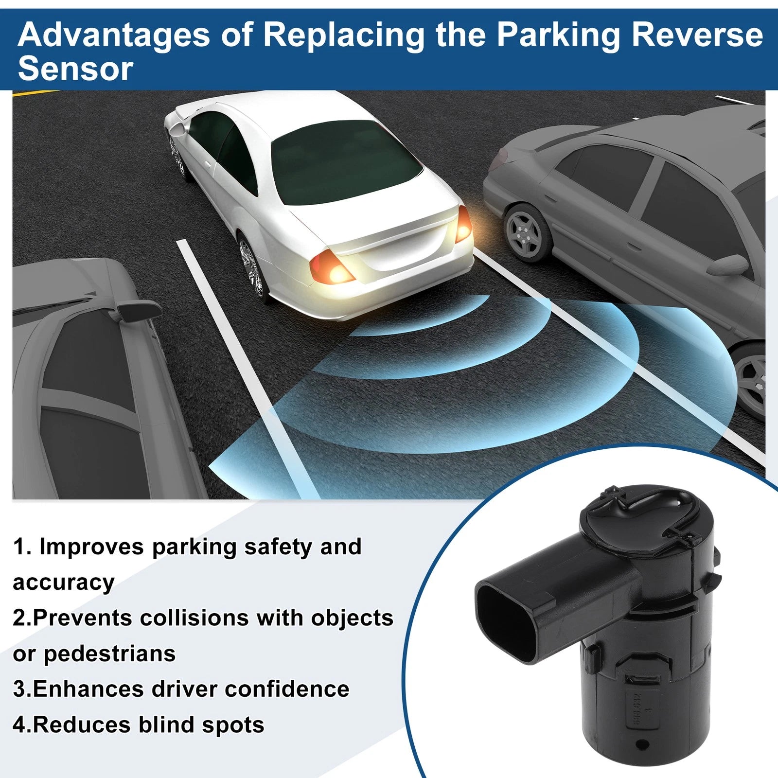 1 Pc Reverse Backup Parking Sensor No.66200309542 for BMW X5 E53 (2000–2008)