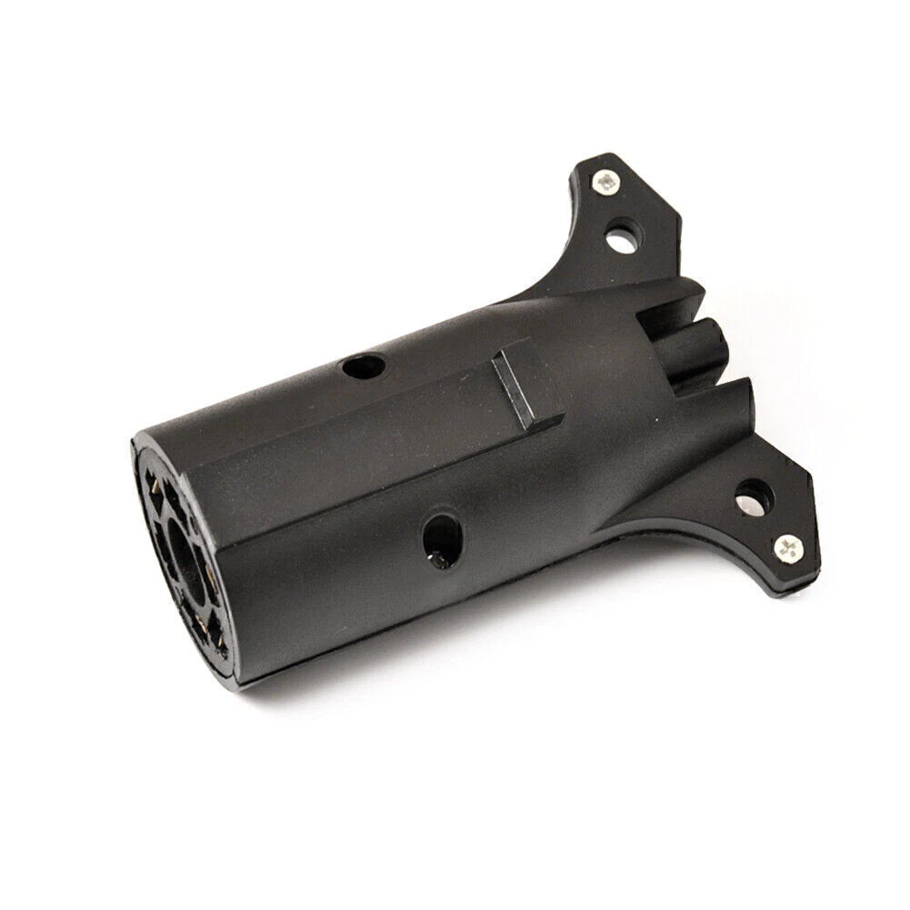 7 Way Round to 4 Pin Flat Trailer Light Adapter Plug Connector