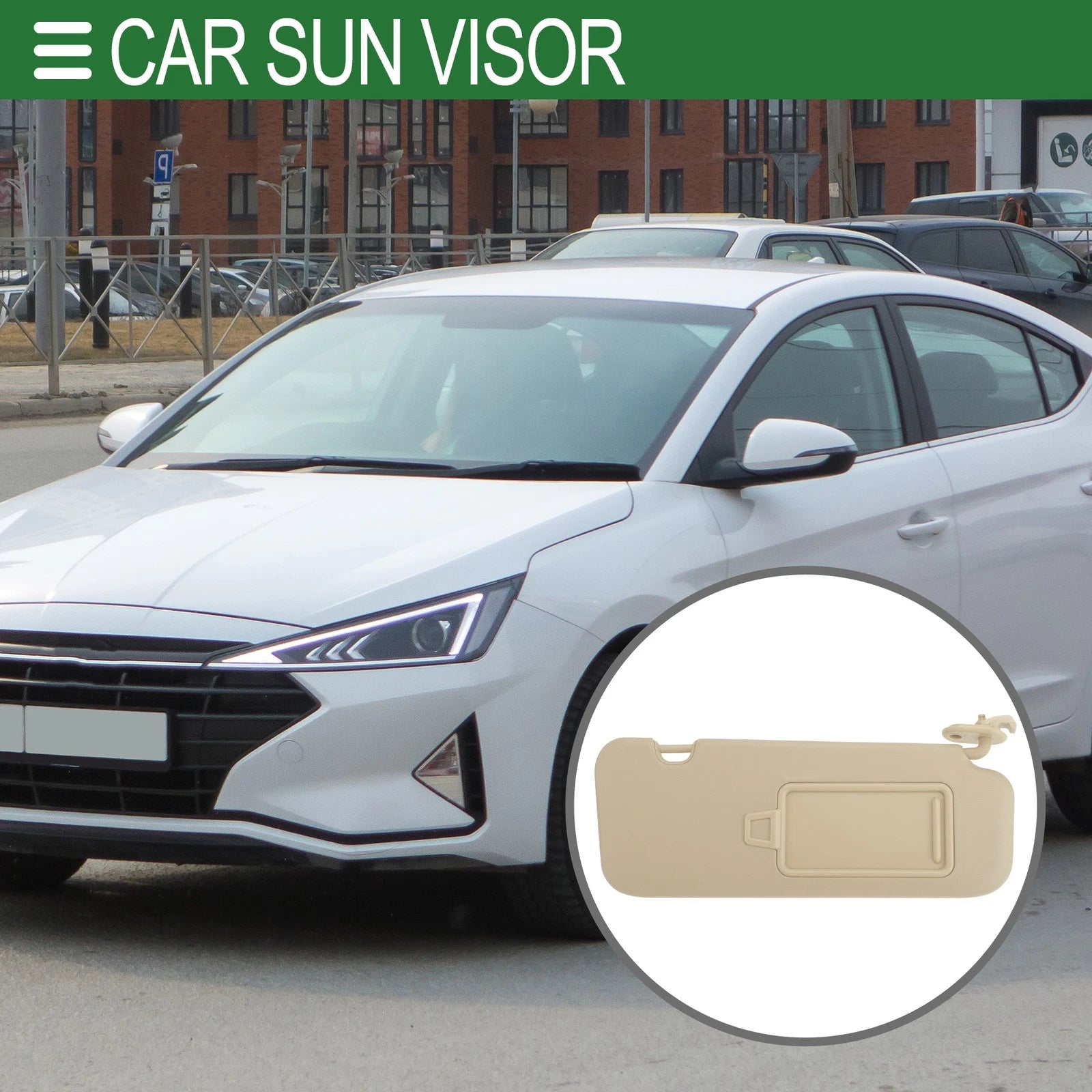 Sun Visor Replacement Right Passenger Side for Hyundai Elantra AD (2016–2020)