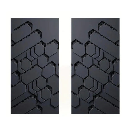 2X Customizable Metal Car Stickers for B Pillar Decoration