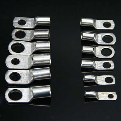 100Pcs Crimp Connectors Kit for Battery Welding Cable Lug Ring