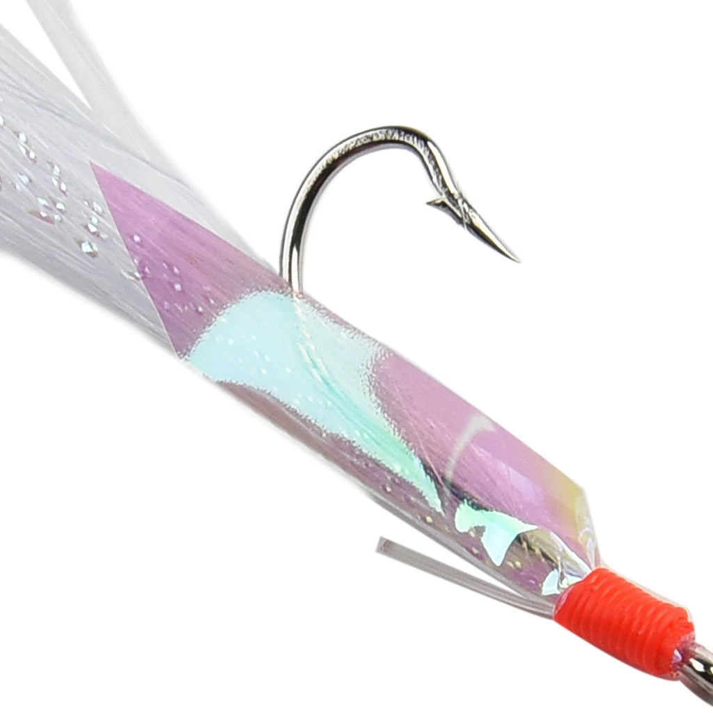 5 Hook Sabiki Bait Feather Fishing Rig for Mackerel (Multi-size)