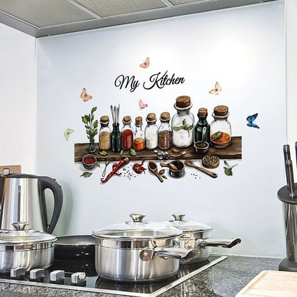 2X PVC Self-Adhesive Kitchen Wall Stickers for Kitchen Decor