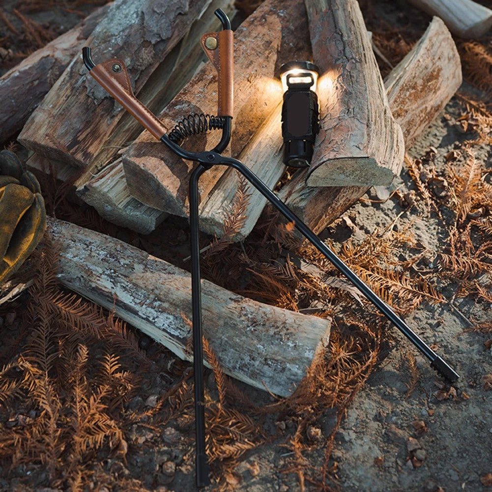 Sturdy Fire Tongs for Barbecue and Camping Use