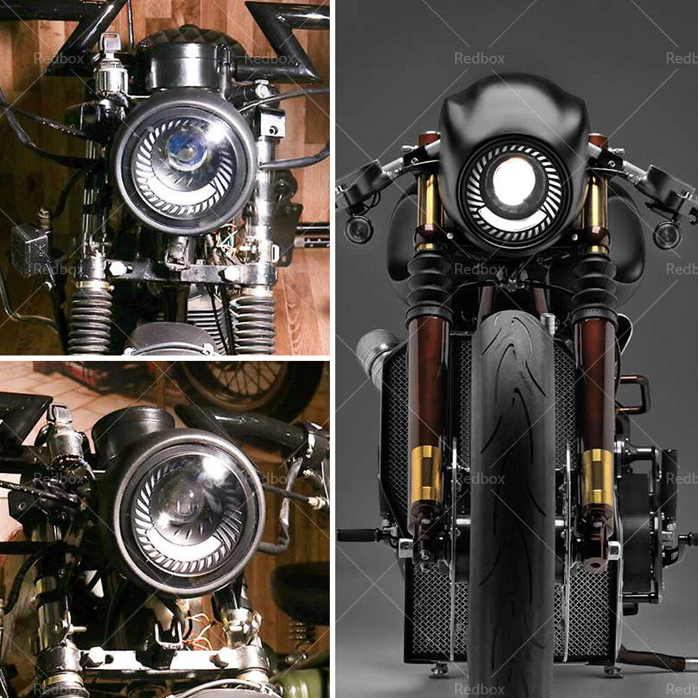 6.5" LED Headlight DRL Hi/Lo for Cafe Racer (Fits )