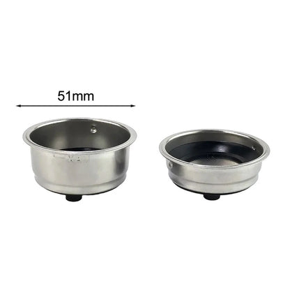 51mm Stainless Steel Filter Set for Coffee Machines (Universal Compatibility)
