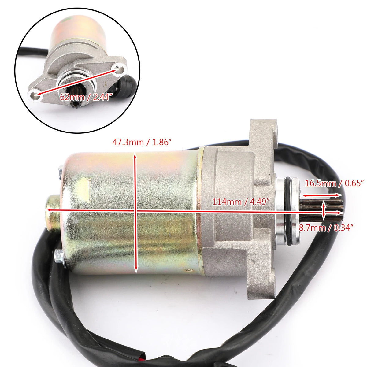 Starter Motor for Bombardier DS70 DS90 Mini 2-Stroke (2008–2018) V31200-DGF-000