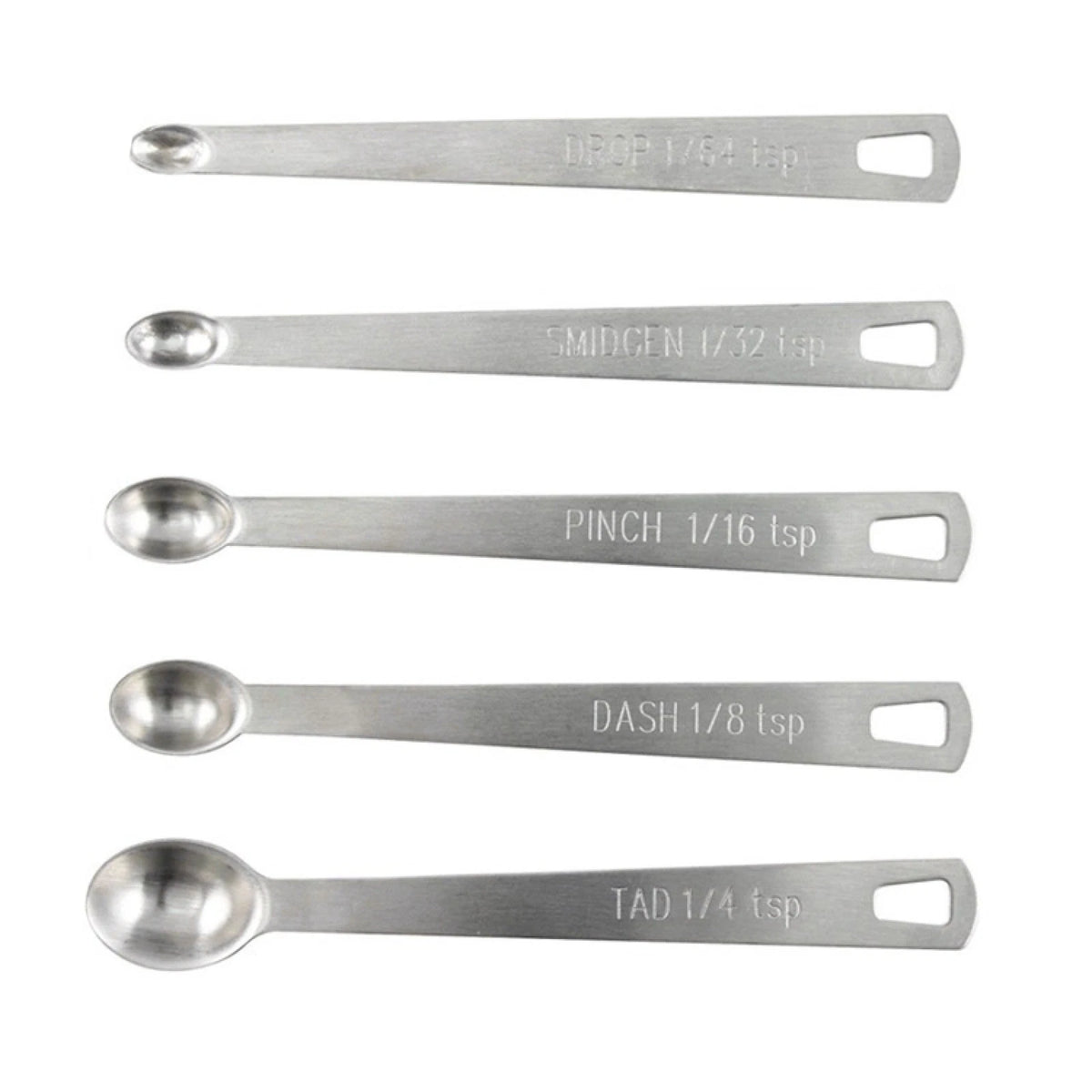 5-Pack Stainless Steel Measuring Spoons for Kitchen Baking (No Years)