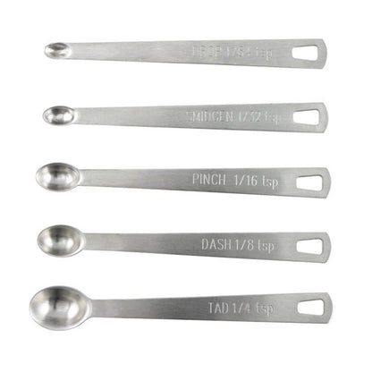 5-Pack Stainless Steel Measuring Spoons for Kitchen Baking (No Years)